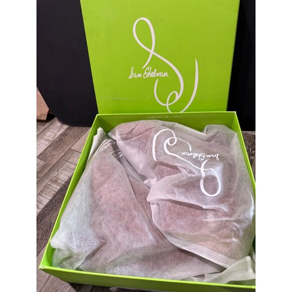 Sam Edelman Womens Florah Croc-Embossed Leather Heeled Boots Size 11M Brown - Picture 9 of 10